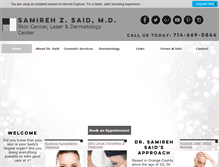 Tablet Screenshot of drsaiddermatology.com